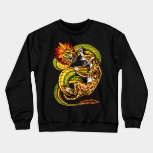 Aztec Jaguar vs Quetzalcoatl Crewneck Sweatshirt